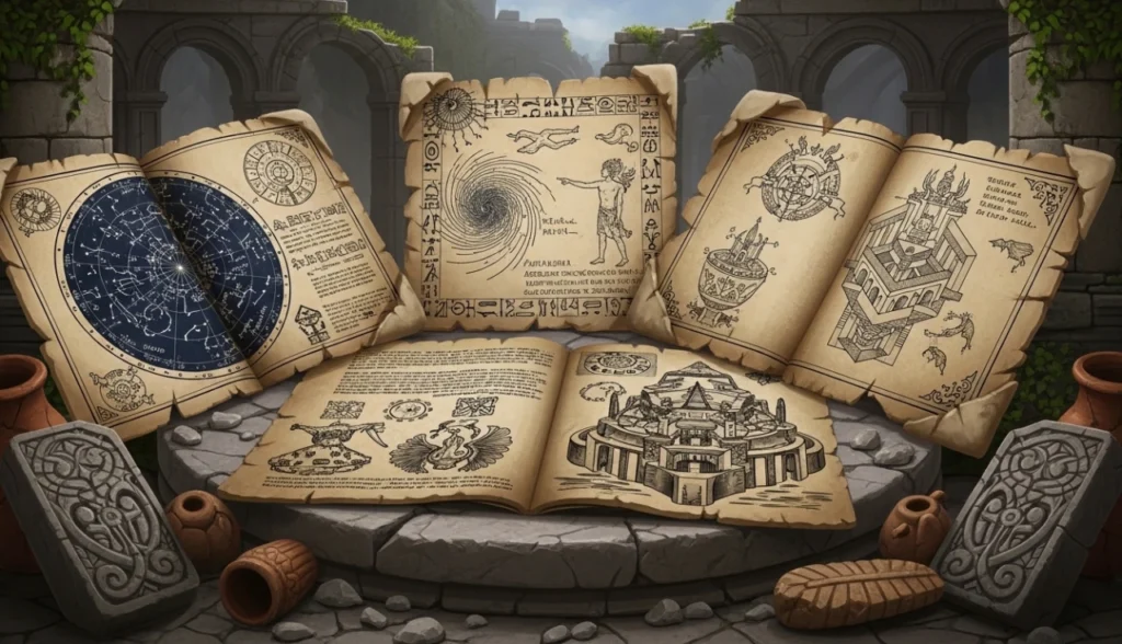 Manuscritos antigos cheios de enigmas